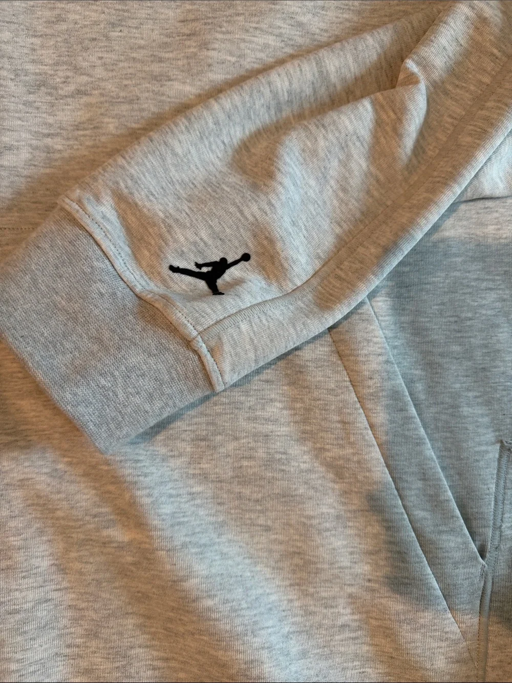 Jordan Light Gray Pullover Hoodie with Subtle Logo